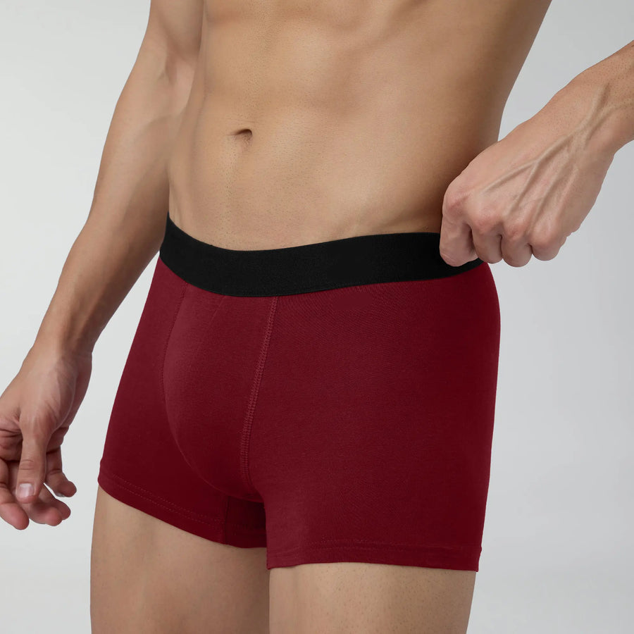 Man's Plain Underwear Pack Of 1 (Maroon)-XXY Lifestyle