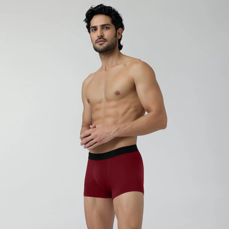 Man's Plain Underwear Pack Of 1 (Maroon)-XXY Lifestyle