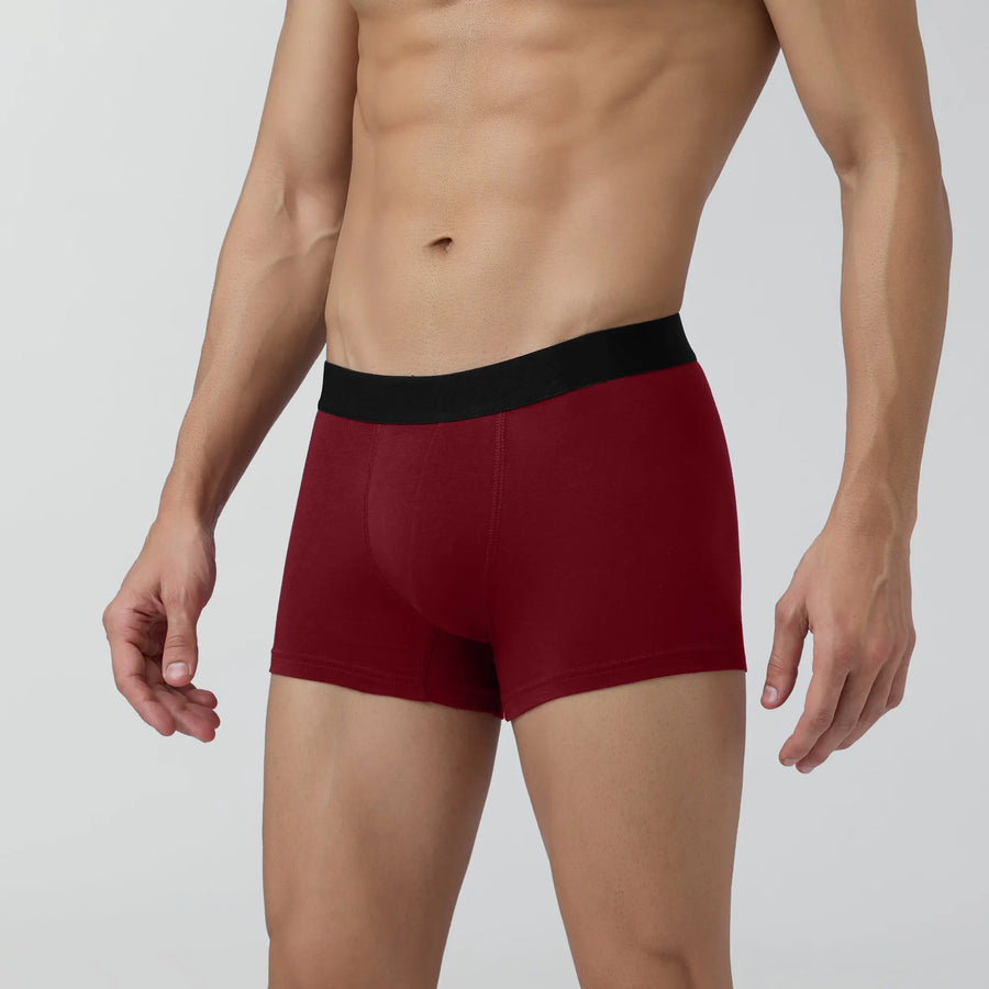 Man's Plain Underwear Pack Of 1 (Maroon)-XXY Lifestyle
