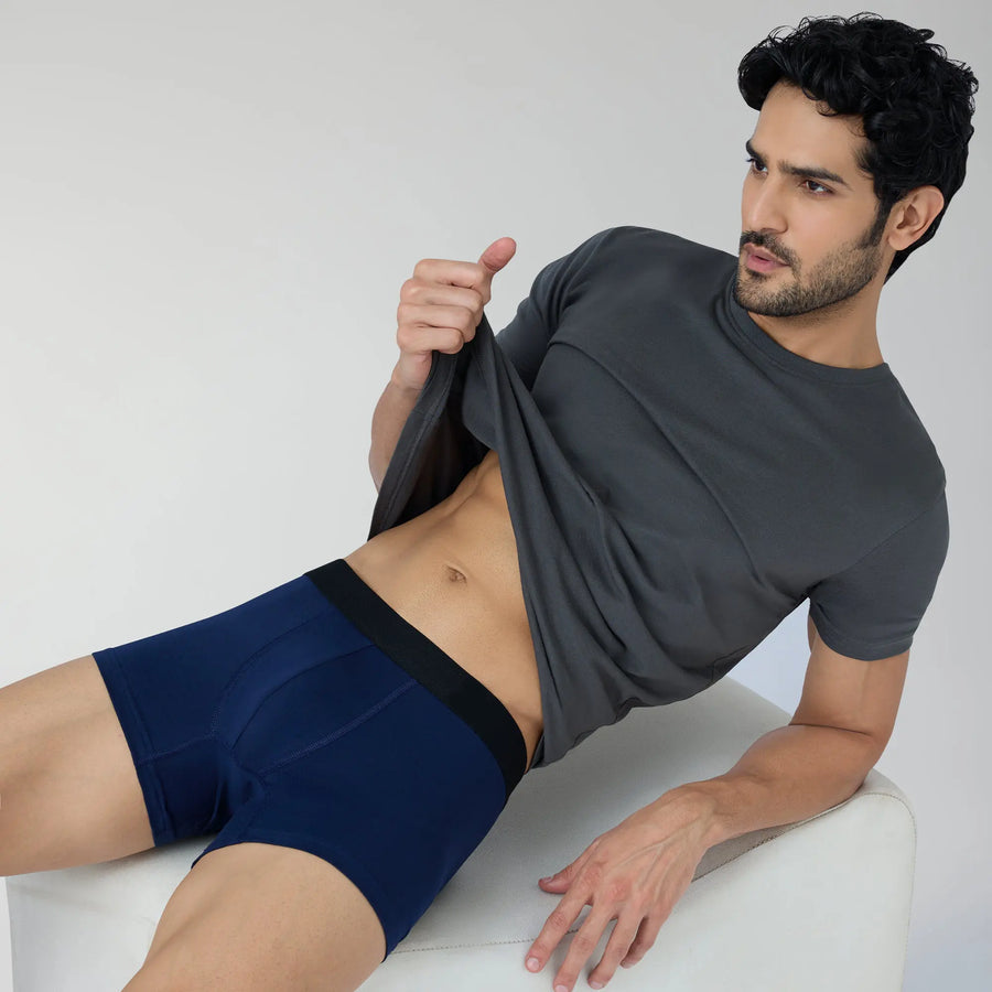 Man's Plain Underwear Pack Of 1 (Blue)-XXY Lifestyle