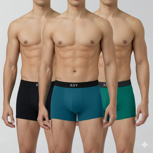 XXY Men’s Premium Plain Trunks – Pack of 3