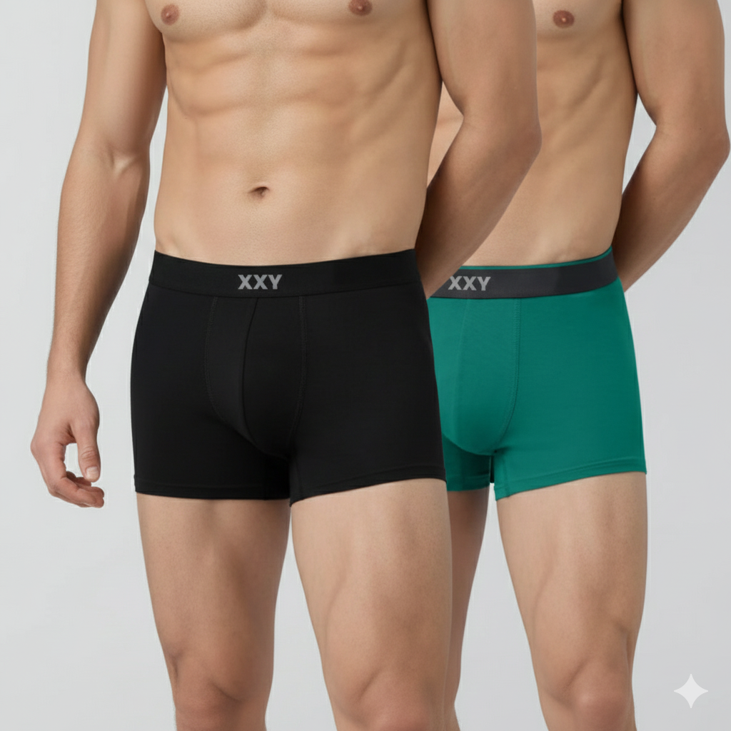 XXY Men’s Premium Plain Trunks – Pack of 2