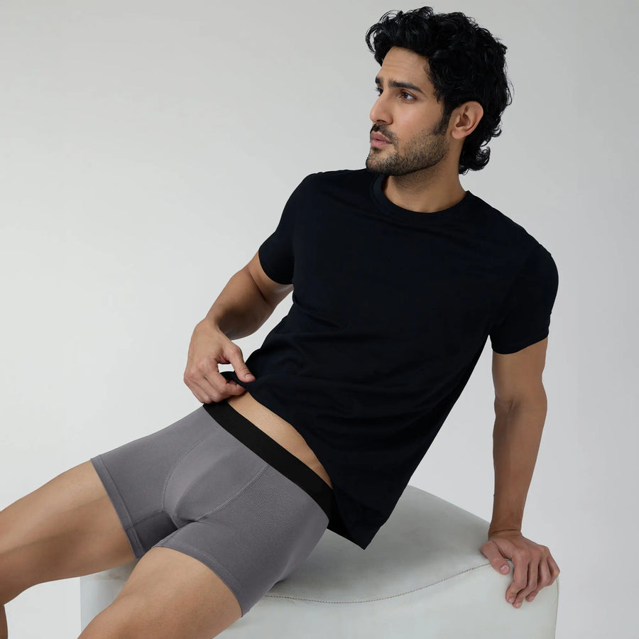 Man's Plain Underwear Pack Of 1 (Gray)-XXY Lifestyle
