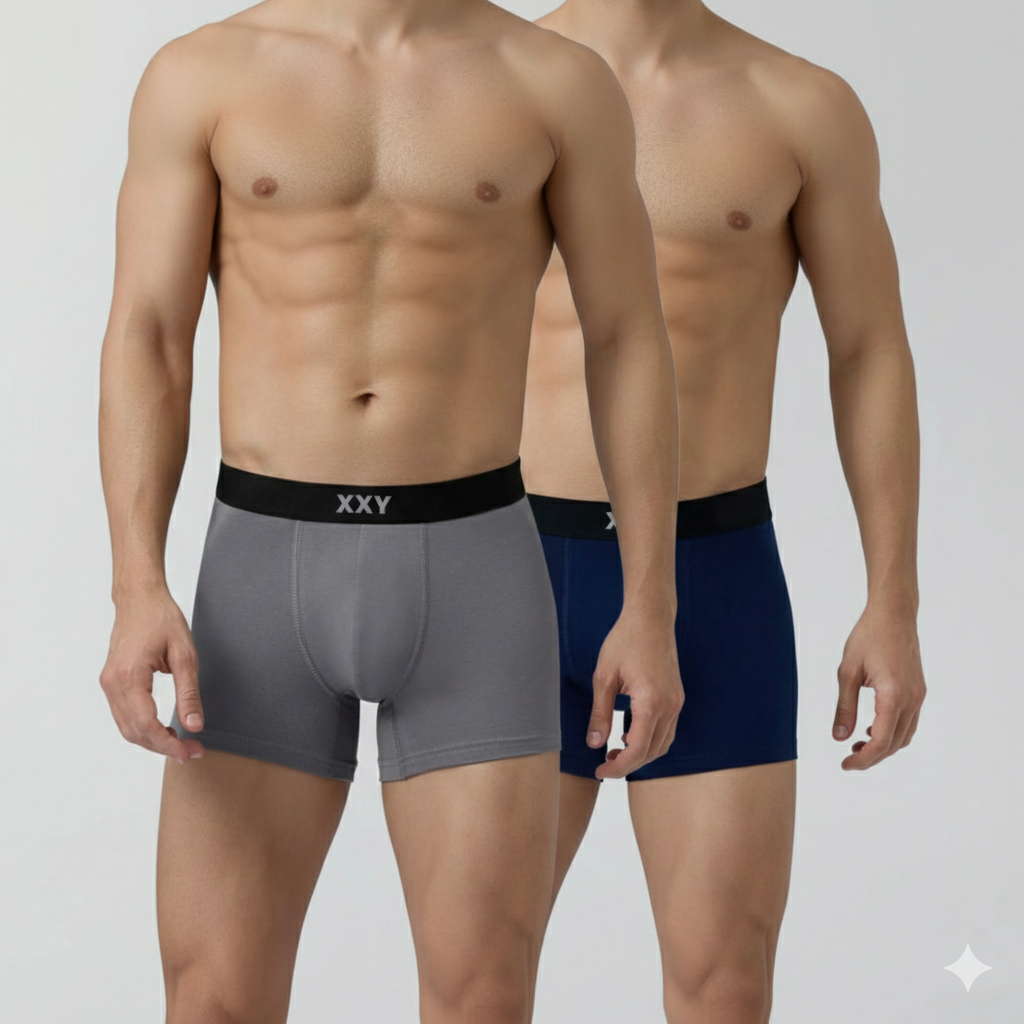 XXY Men’s Premium Plain Trunks – Pack of 2