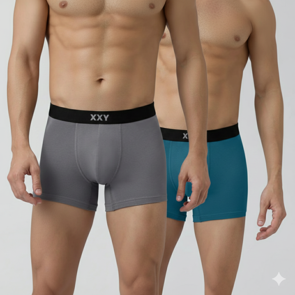 XXY Men’s Premium Plain Trunks – Pack of 2