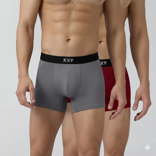XXY Men’s Premium Plain Trunks – Pack of 2