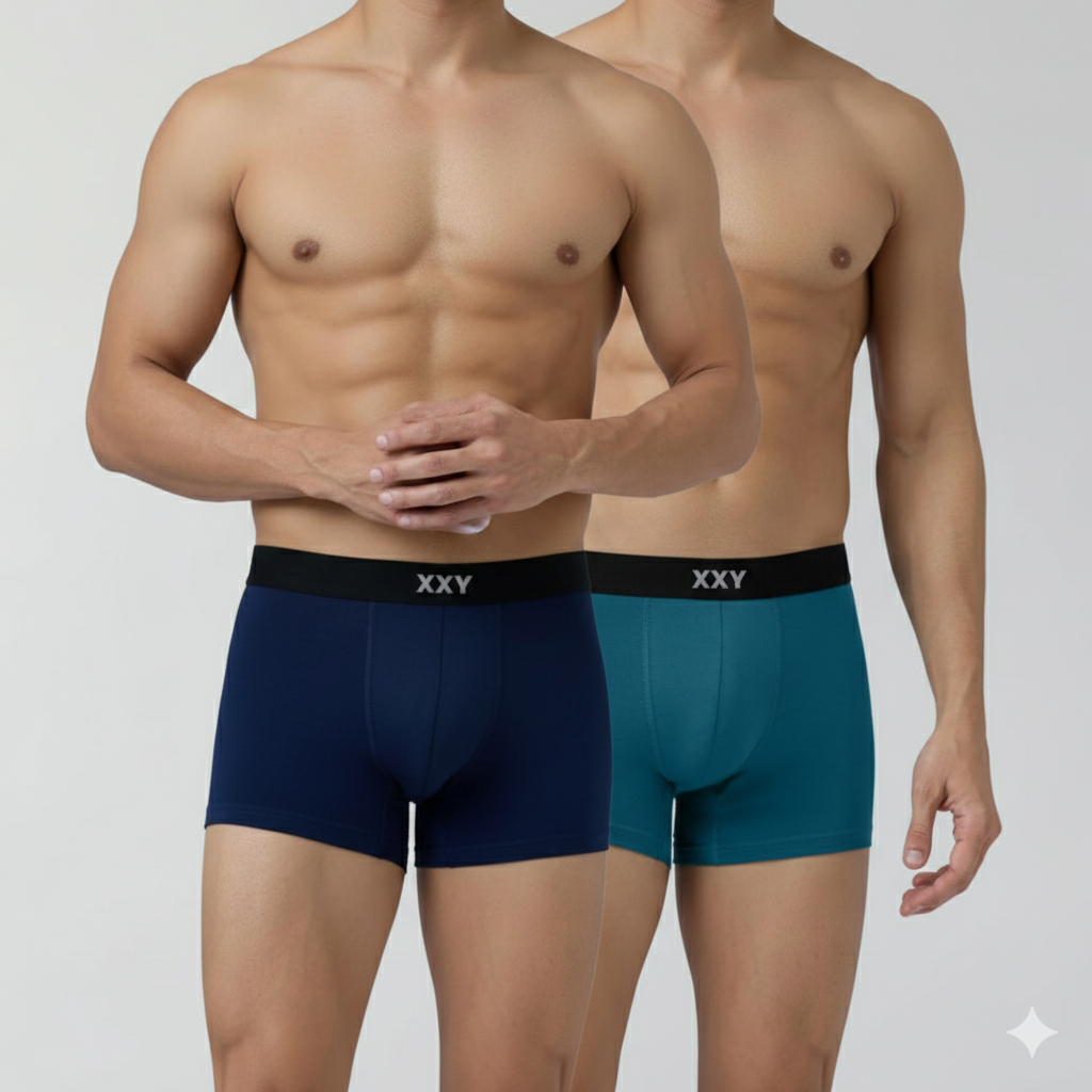 XXY Men’s Premium Plain Trunks – Pack of 2