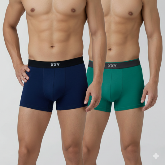 XXY Men’s Premium Plain Trunks – Pack of 2
