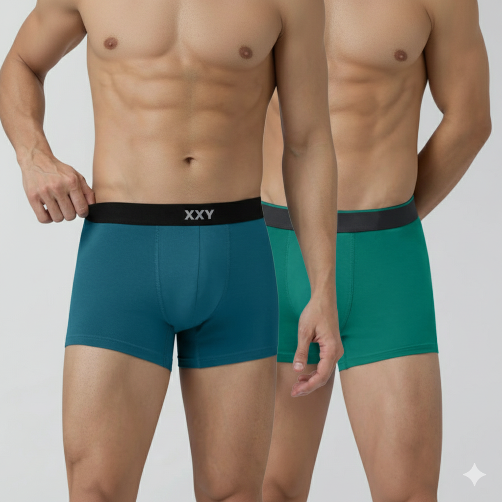 XXY Men’s Premium Plain Trunks – Pack of 2